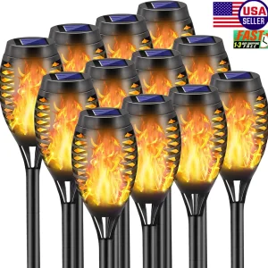 SOLARSUN Halloween Solar Powered LED Torch Light Dancing Flickering Lamp Garden.