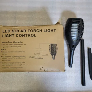 4 Pack - LED Solar Torch Light Dancing Flickering Flame Lamp, 30 Inch Length