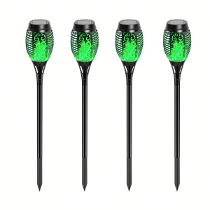 4 Pack Outdoor Solar Flame Light,Solar Lights Outdoor for Garden Decorations ...